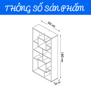 ke go trang tri ke sach 094 kt