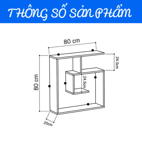 ke go trang tri ke sach 133 kt